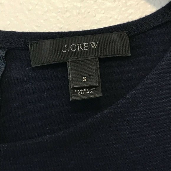 J. CREW  Ruffled Lace Hem Tulle Peplum Long Sleeve Top - Picture 5 of 8